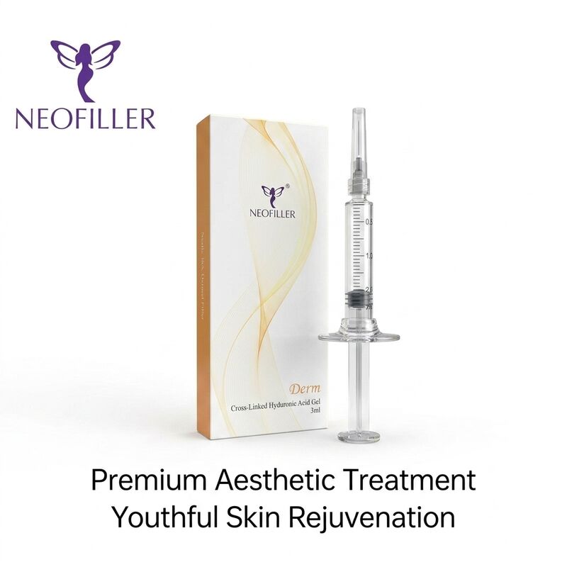 6-8 meses Duração prolongada Ácido hialurónico Preenchimento dérmico Biocompativel Gel injetável 1 ml Seringa Rejuvenescimento facial