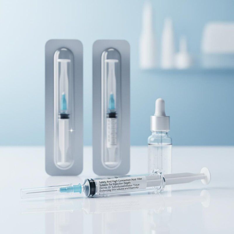 Preenchimento de ácido hialurónico seguro e de alta concentração adequado para injecção na derme ou tecido subcutâneo, aumentando o volume e a elasticidade da pele
