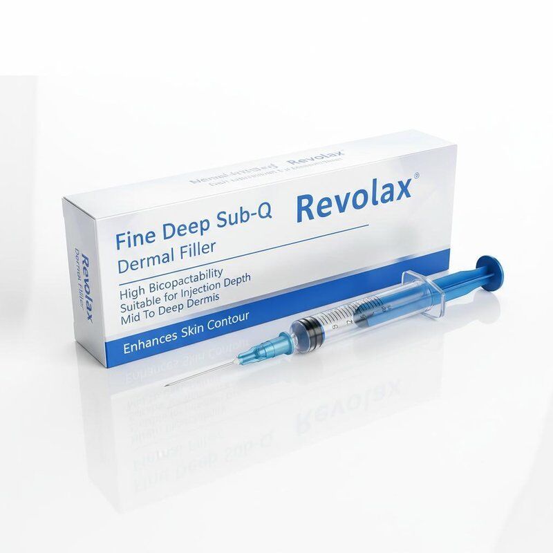 Enchimento Dermal Revolax Sub-Q fino e profundo Alta biocompatibilidade Adequado para Injeção Profundidade Meia a profunda Derme Melhora o Contorno da Pele