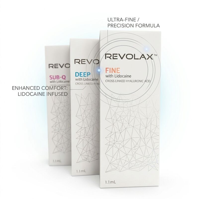 Revolax Deep Temple Filler Monophasic Hyaluronic Acid Dermal Filler 1.1ml for Temporal Hollow Restoration