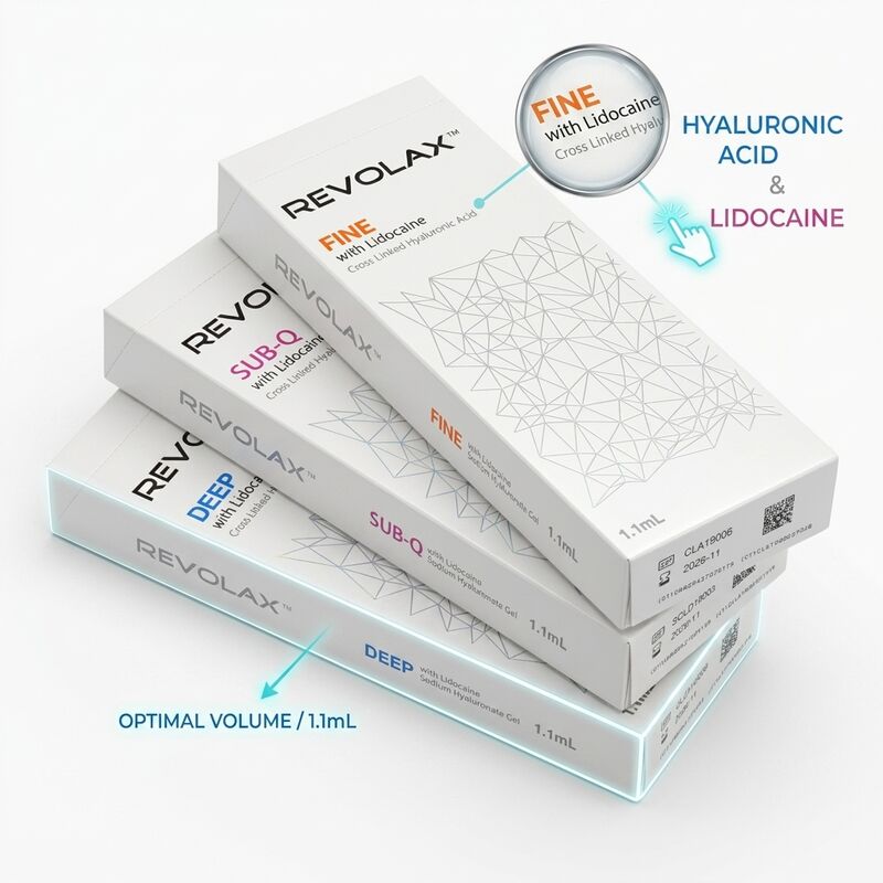 Revolax Deep Preenchedor para Linhas de Marionete Ácido Hialurônico Monofásico 1.1ml para Correção dos Cantos da Boca